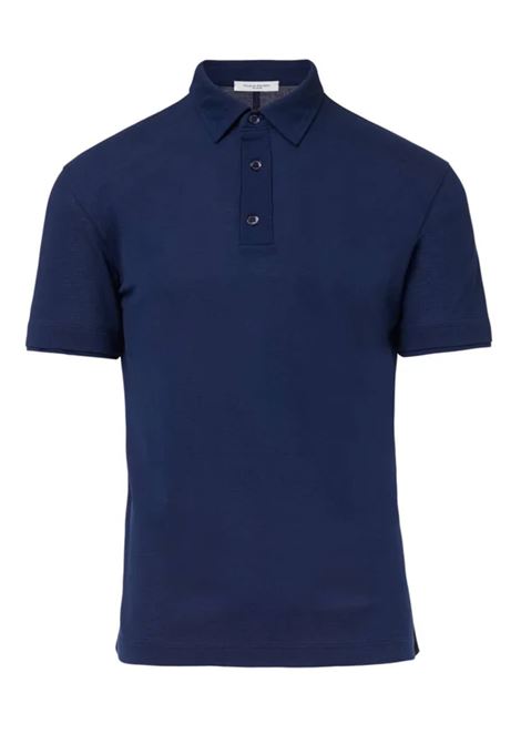 Polo in Cotton Piquet - Blu Navy PAOLO PECORA |  | F141 41386685